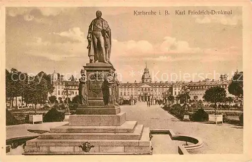 AK / Ansichtskarte Karlsruhe Baden Karl Friedrch Denkmal