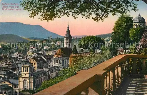 AK / Ansichtskarte Baden Baden Schlossterrasse Panorama Kat. Baden Baden