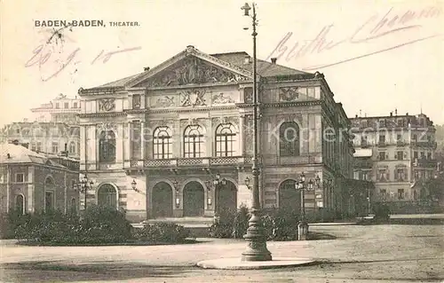 AK / Ansichtskarte Baden Baden Theater Kat. Baden Baden