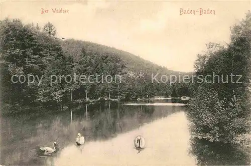 AK / Ansichtskarte Baden Baden Waldsee Kat. Baden Baden