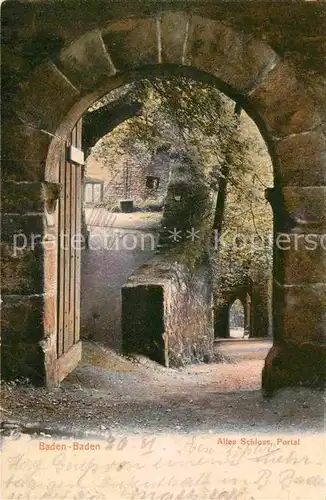 AK / Ansichtskarte Baden Baden Altes Schloss Portal Kat. Baden Baden