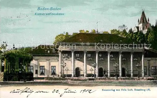 AK / Ansichtskarte Baden Baden Konversationshaus Kat. Baden Baden