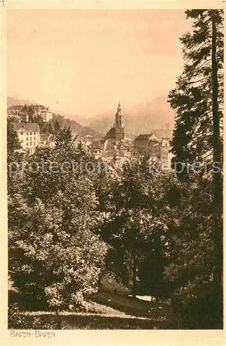 AK / Ansichtskarte Baden Baden Panorama Kirche Kat. Baden Baden