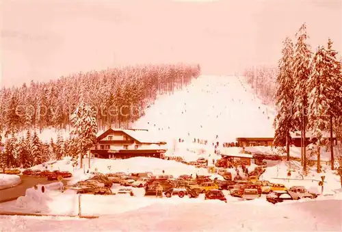 AK / Ansichtskarte Schwarzwaldhochstrasse Hundseck Skilift Winter