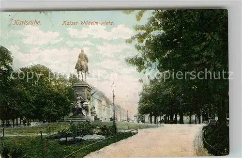 AK / Ansichtskarte Karlsruhe Baden Kaiser Wilhelm Platz