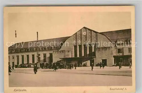 AK / Ansichtskarte Karlsruhe Baden Hauptbahnhof