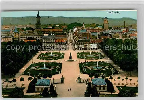 AK / Ansichtskarte Karlsruhe Baden Schlosspark Blick vom Schlossturm