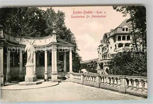 AK / Ansichtskarte Baden Baden Sanatorium Dr Heinsheimer Echo Kat. Baden Baden