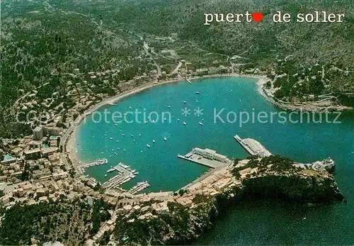 AK / Ansichtskarte Puerto de Soller Fliegeraufnahme Kat. Mallorca Islas Baleares