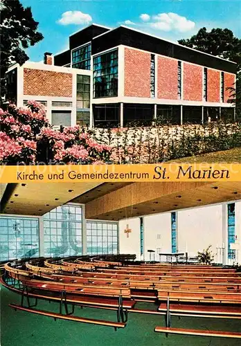 AK / Ansichtskarte Bad Zwischenahn Kirche und Gemeindezentrum St Marien Kat. Bad Zwischenahn