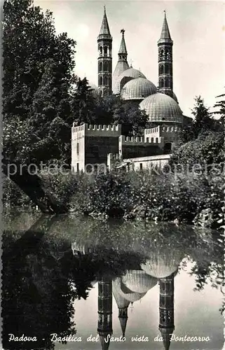 AK / Ansichtskarte Padova Basilica del Santo vista da Pontecorvo Wasserspiegelung Kat. Padova