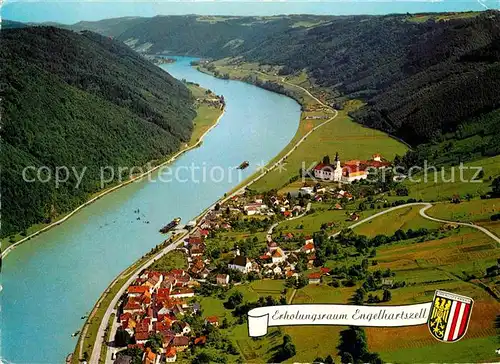 AK / Ansichtskarte Engelhartszell Donau Oberoesterreich Oberes Donautal Fliegeraufnahme Kat. Engelhartszell