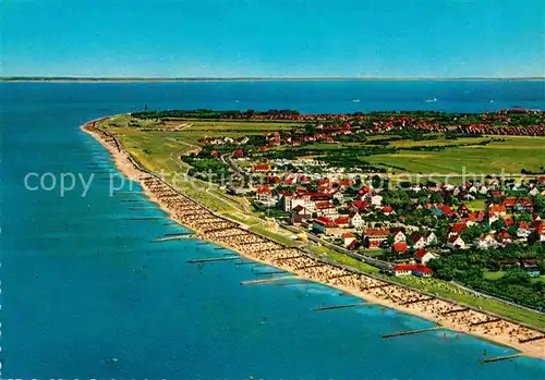 AK / Ansichtskarte Cuxhaven Duhnen Nordseebad Fliegeraufnahme