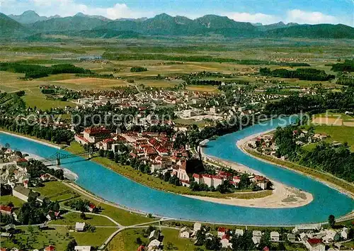 AK / Ansichtskarte Laufen Salzach Fliegeraufnahme  Kat. Laufen