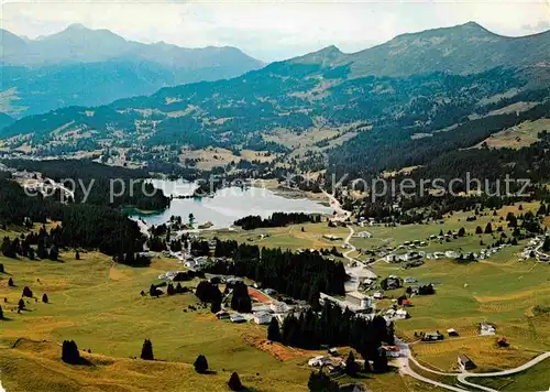 AK / Ansichtskarte Valbella Fliegeraufnahme Heidsee Piz Curver Scalottas Kat. Valbella