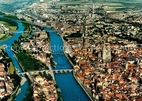 AK / Ansichtskarte Regensburg Donau Fliegeraufnahme Kat. Regensburg