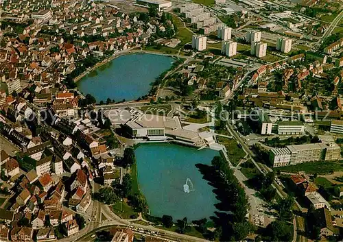 AK / Ansichtskarte Boeblingen Kongresshalle Seen Fliegeraufnahme Kat. Boeblingen