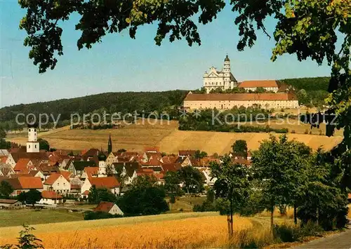 AK / Ansichtskarte Neresheim Ortsansicht mit Blick zur Abtei Kloster Kat. Neresheim