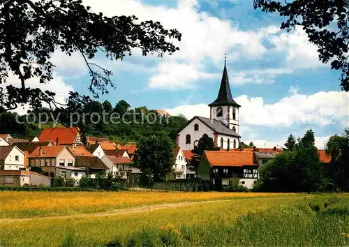 AK / Ansichtskarte Reichelsheim Odenwald Ortsansicht mit Kirche Kat. Reichelsheim (Odenwald)