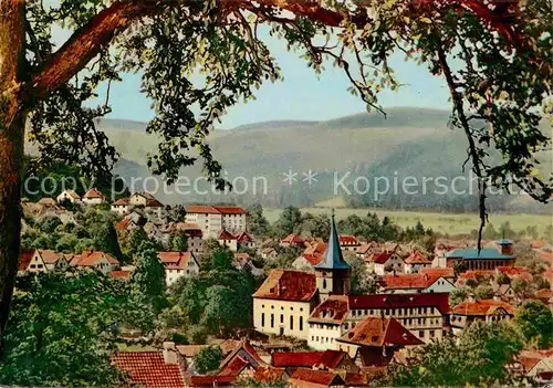 AK / Ansichtskarte Bad Koenig Odenwald Ortsansicht mit Kirche Ansicht vom Waldrand aus Kat. Bad Koenig