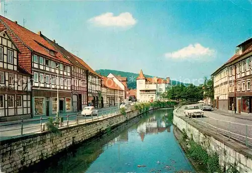 AK / Ansichtskarte Bad Salzdetfurth Teilansicht Moorbad Solbad Fachwerkhaeuser Partie am Fluss Kat. Bad Salzdetfurth