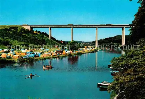 AK / Ansichtskarte Limburg Lahn Autobahnbruecke Campingplatz  Kat. Limburg a.d. Lahn