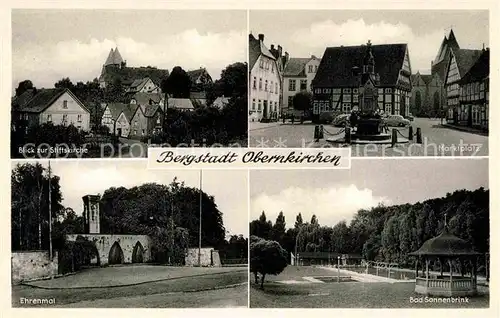 AK / Ansichtskarte Obernkirchen Stiftskirche Marktplatz Bad Sonnenbrink Ehrenmal Kat. Obernkirchen