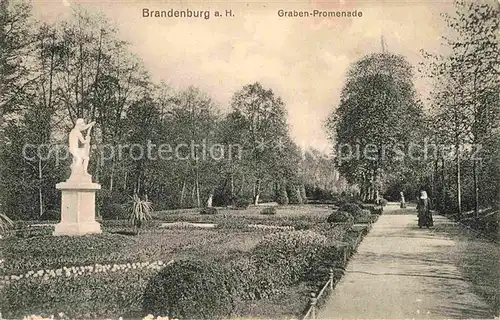 AK / Ansichtskarte Brandenburg Havel Graben Promenade Kat. Brandenburg