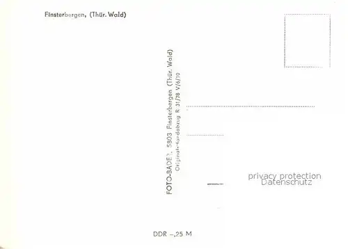 AK / Ansichtskarte Finsterbergen Ortsansicht Kat. Finsterbergen Thueringer Wald