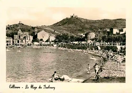 AK / Ansichtskarte Collioure Plage du Faubourg Kat. Collioure