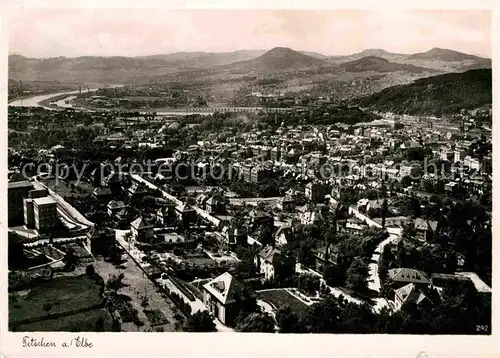 AK / Ansichtskarte Decin Boehmen Fliegeraufnahme Kat. Decin