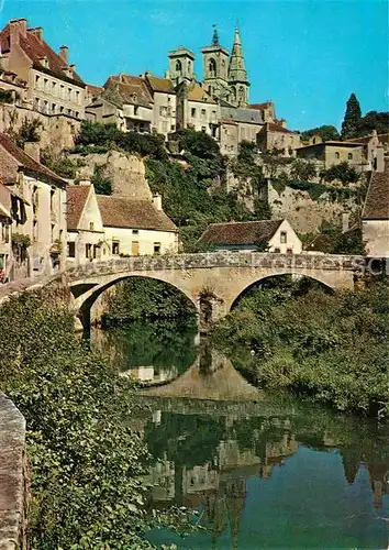 AK / Ansichtskarte Semur en Auxois Pont sur l Armancon Bruecke Altstadt Kirche Kat. Semur en Auxois