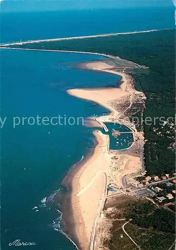 AK / Ansichtskarte Royan Charente Maritime La Palmyre Plage Port et Bonne Anse vue du ciel Kat. Poitiers Charentes