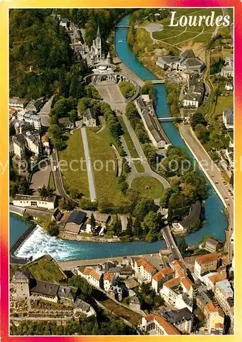 AK / Ansichtskarte Lourdes Hautes Pyrenees Les Sanctuaires vue aerienne Kat. Lourdes