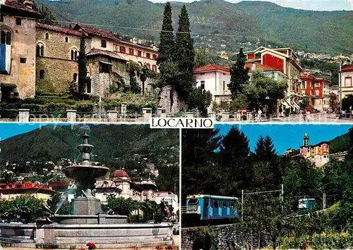 AK / Ansichtskarte Locarno Lago Maggiore Teilansichten Brunnen