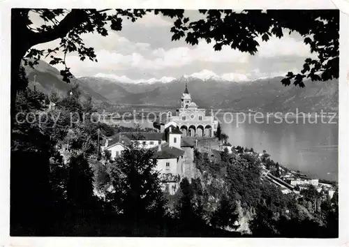 AK / Ansichtskarte Locarno Lago Maggiore Basilica Santuario Madonna del Sasso Kloster Alpen