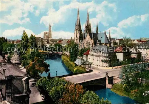 AK / Ansichtskarte Strasbourg Alsace Eglise Saint Paul et la Cathedrale Kirche Kathedrale Kat. Strasbourg