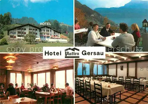 AK / Ansichtskarte Gersau Vierwaldstaettersee Hotel Platten Kat. Gersau