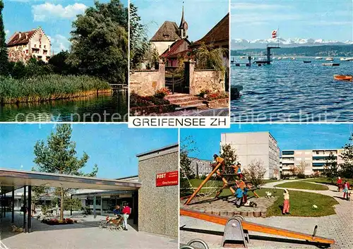 AK / Ansichtskarte Greifensee Stadtansichten Spielplatz Post Schloesschen Kat. Greifensee
