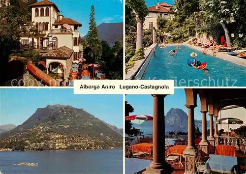 AK / Ansichtskarte Lugano Lago di Lugano Albergo Garni Aniro