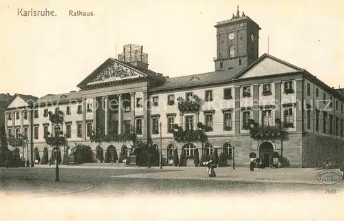 AK / Ansichtskarte Karlsruhe Baden Rathaus
