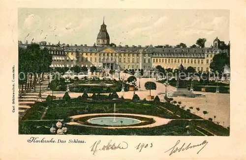 AK / Ansichtskarte Karlsruhe Baden Schloss