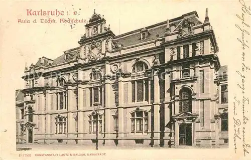 AK / Ansichtskarte Karlsruhe Baden Aula Technische Hochschule