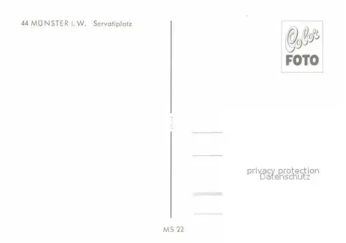 AK / Ansichtskarte Muenster Westfalen Servatiplatz Kat. Muenster