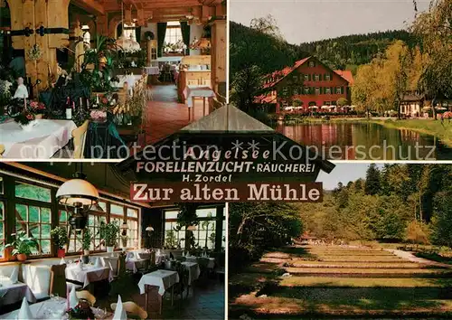 AK / Ansichtskarte Neuenbuerg Enz Angelsee Forellenzug Restaurant Zur alten Muehle Kat. Neuenbuerg