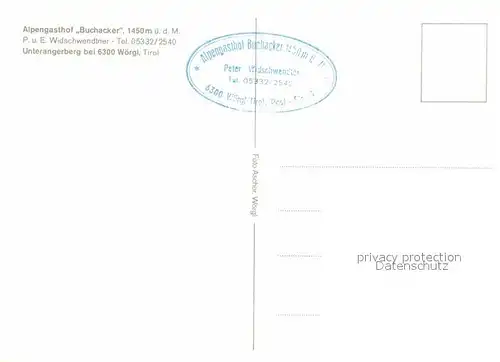 AK / Ansichtskarte Woergl Tirol Alpengasthof Buchacker 
