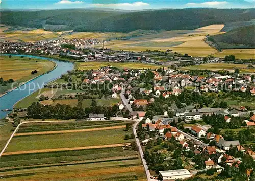 AK / Ansichtskarte Lippoldsberg Fliegeraufnahme Weserbergland Kat. Wahlsburg