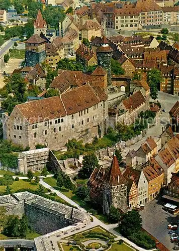 AK / Ansichtskarte Nuernberg Fliegeraufnahme mit Burg Kat. Nuernberg