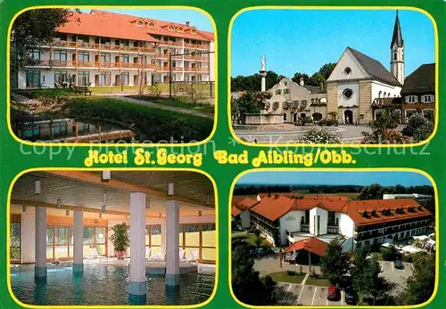 AK / Ansichtskarte Bad Aibling Hotel St Georg Kirche Brunnen Hallenbad Kat. Bad Aibling