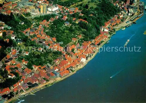 AK / Ansichtskarte Lauenburg Elbe Fliegeraufnahme Kat. Lauenburg  Elbe